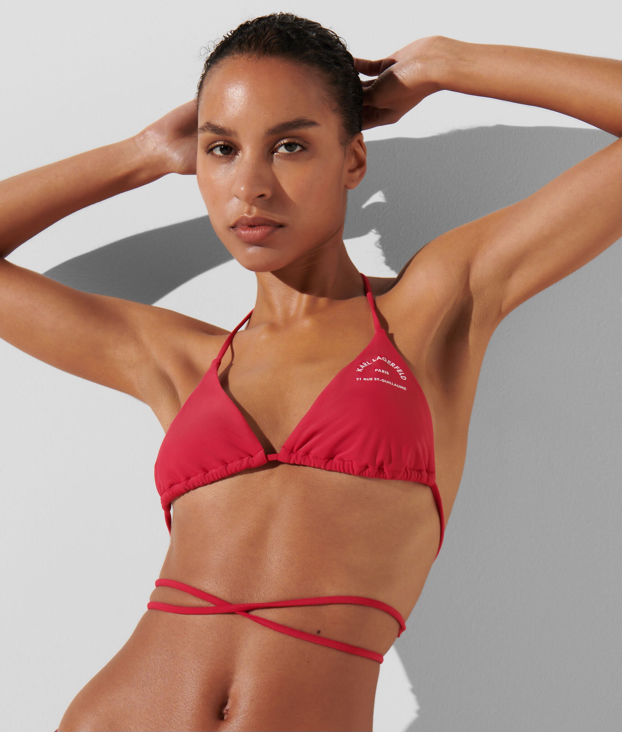 (image for) Distinctive RUE ST-GUILLAUME WRAP-AROUND TRIANGLE BIKINI TOP